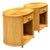 Vintage Rattan Oval Nightstands - A Pair For Sale
