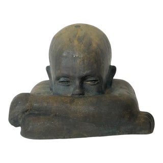 1970s Victor Salmones Bronze Boy Sculpture For Sale