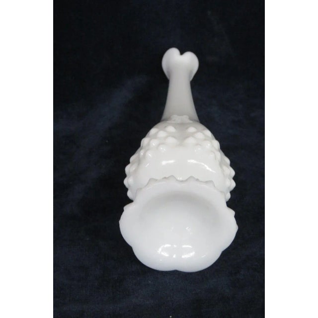 Fenton Art Glass Company Fenton Hobnail White Milk Glass Small Footed Swung Vase For Sale - Image 4 of 8