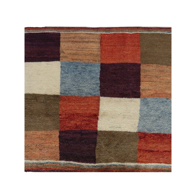 2010s 2010s Handwoven Persian Tulu Area Rug 4x4 For Sale - Image 5 of 5