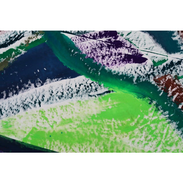 "Mirrored Palms" Large Abstract Acrylic Painting by Simon Findlay For Sale - Image 15 of 18