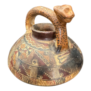 Pre-Colombian Peruvian Stirrup Spout Ceramic Vessel