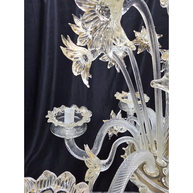 1980s Murano Glass Floral Chandelier, 1980s For Sale - Image 5 of 15