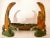 Rare Mid-Century California Original Pottery/Ceramics Oblong Scalloped Edged Low Bowl & Two Fire Phoenix Pheasant Birds 3 Pieces Excellent Condition. For Sale - Image 4 of 12