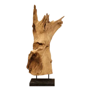 Vintage Driftwood Sculpture on Green Marble Base