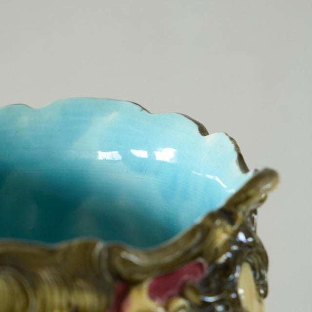 1940s Large Italian Capodimonte Pottery Vase or Planter, Early 20th Century For Sale - Image 5 of 12