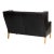 2-Seater Sofa in Black Patinated Leather with Oak Legs by Børge Mogensen for Fredericia For Sale - Image 3 of 5