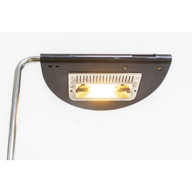Black Mid 20th Century Mid Century Modern Mezzaluna Black Floor Lamp by Bruno Gecchelin For Sale - Image 8 of 9
