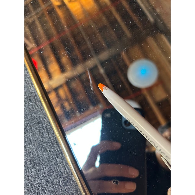 Vintage Italian Brass Arched Scalloped Wall Mirror After Gio Ponti For Sale - Image 11 of 12