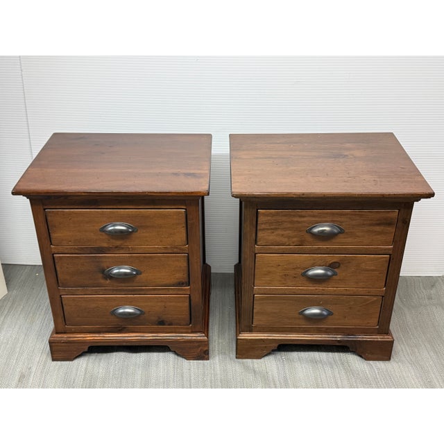 Brown Mission to Rustic Style Nightstands, Pair For Sale - Image 8 of 11