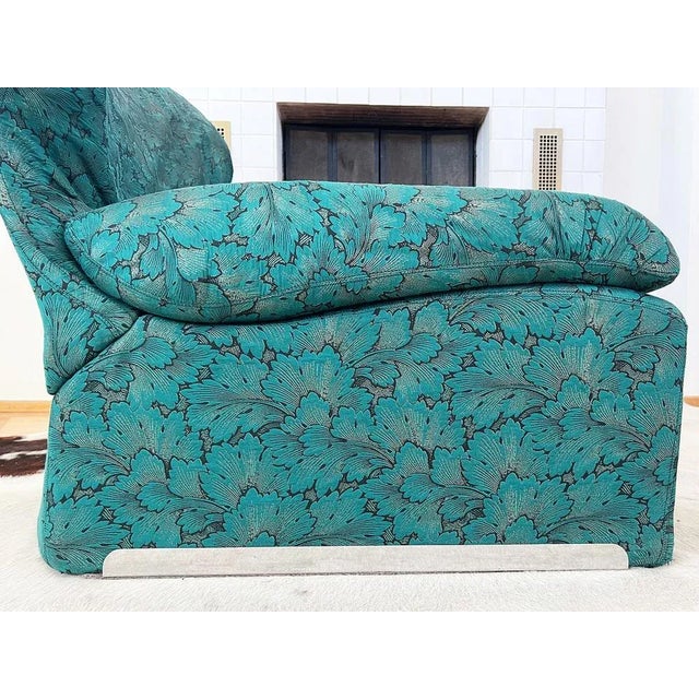 Saporiti Italia Set of Vela Alta Lounge Chair & Ottoman by Giovanni Offredi for Saporiti Italia, 1970s For Sale - Image 4 of 13