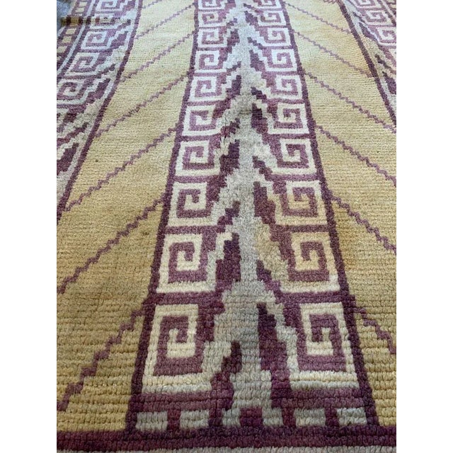 Swedish Art Deco Rug with Greek Key Design, 1930s For Sale - Image 11 of 12