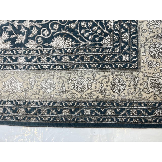Persian Silk and Wool Agra Carpet , 8'10" X 12'2" For Sale - Image 3 of 5