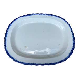 Antique Pearlware Blue Feather Edge Platter, Circa 1820’s