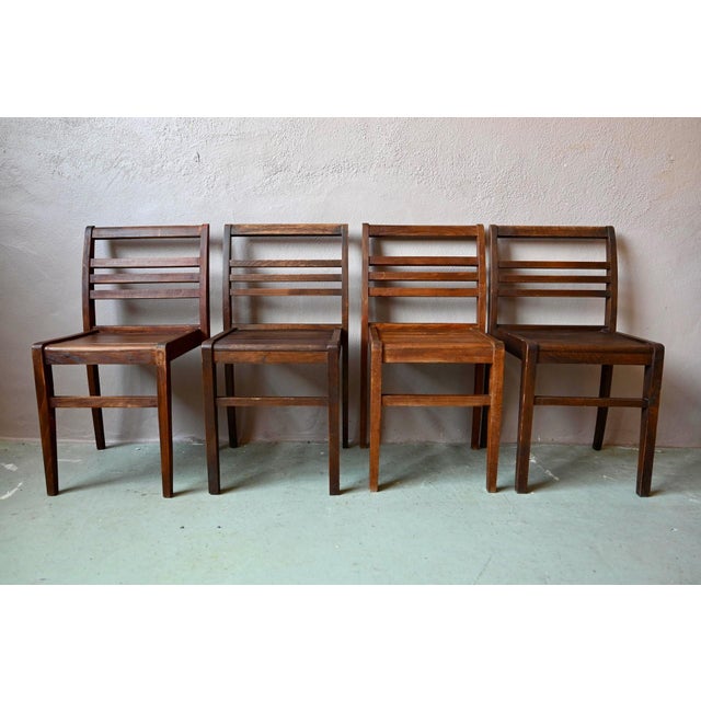 Reconstruction Chairs from René Gabriel, 1940s, Set of 4 For Sale - Image 3 of 10