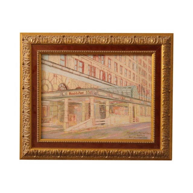 Mary Montague Sikes Hotel Du Pont Custom Framed Giclee Art Print For Sale - Image 12 of 12