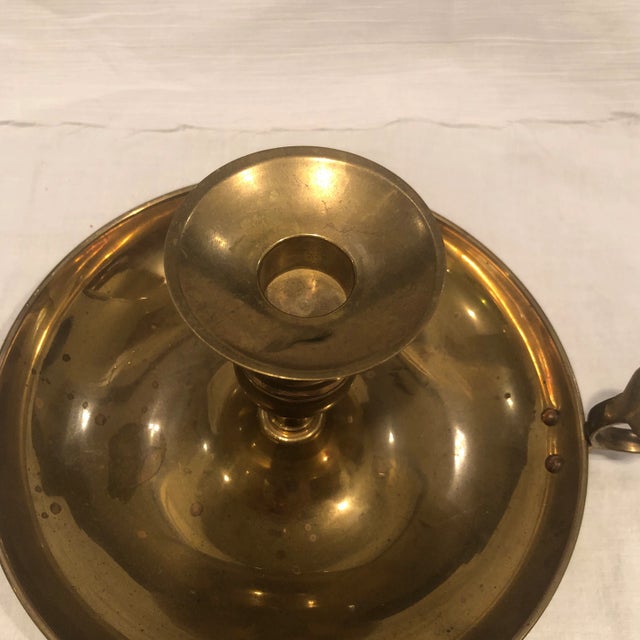 Vintage Hosley Brass Candlestick Holder With Wax Drip Tray Chairish