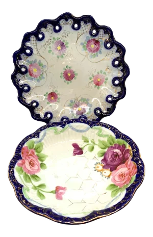 Vintage Shabby Chic Nippon Bowl and Plate - Set of 2