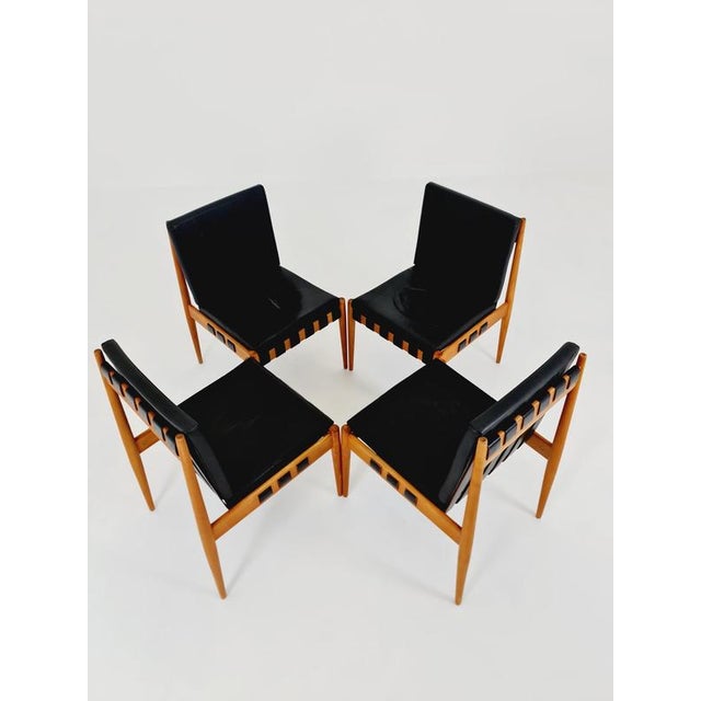 Black Vintage Danish Ash SE 21 Dining Chairs by Egon Eiermann, 1960s, Set of 4 For Sale - Image 8 of 18
