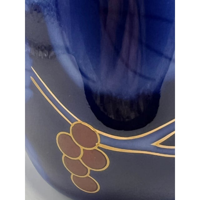 Fukagawa Seijji Cobalt Blue Sake Bottles For Sale - Image 9 of 11