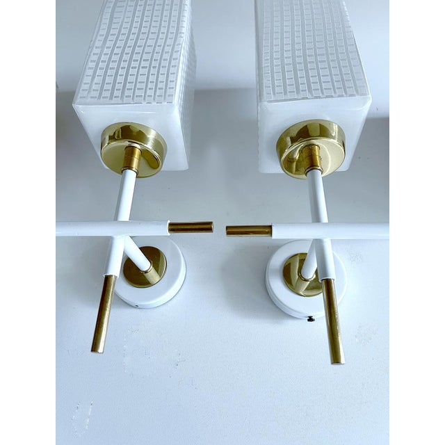 Vintage French Glass Sconces, 1960s, Set of 2 For Sale - Image 17 of 18