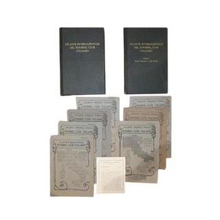 Bond Opera Cartographic, International Atlas of the Italian Touring Club with Dedication by Benito Mussolini, Italy 1927, Set of 9 For Sale