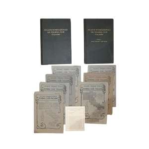 Bond Opera Cartographic, International Atlas of the Italian Touring Club with Dedication by Benito Mussolini, Italy 1927, Set of 9