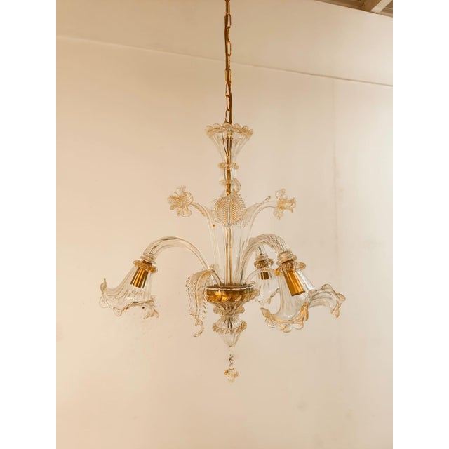 Venetian Murano Glass Chandelier For Sale - Image 14 of 18