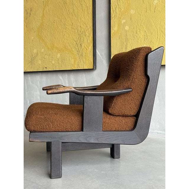 Brown French Oak Armchairs, Set of 2 For Sale - Image 8 of 8