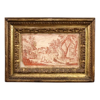 Sayter, Good Samaritan, 1749, Scagliola Panel on Slate For Sale