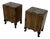 Sicilian Art Deco Bedside Tables with Marble Tops, 1940s, Set of 2 For Sale
