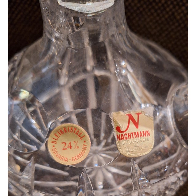 German Hand-Cut Clear Crystal Glass Liqueur Carafe from Nachtmann, 1980s, in Very Good conditions. Designed 1980 to 1989...