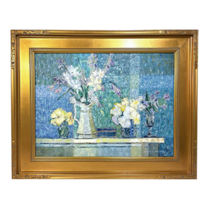20th C. American Helen Kramer, Mid Century Impressionist Still Life Oil Painting
