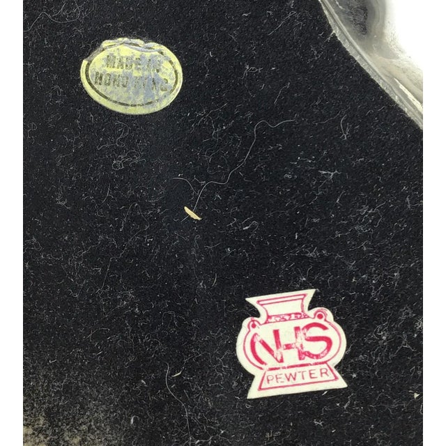 Vintage Pewter Playful Cat Kitty Paper Weight For Sale - Image 9 of 10