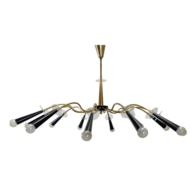 Vintage German Sputnik Pendant Light with Acrylic Glass Panels, 1950s For Sale