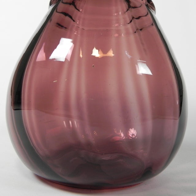 Vintage Art Deco Purple Vase, 1930s For Sale - Image 3 of 11