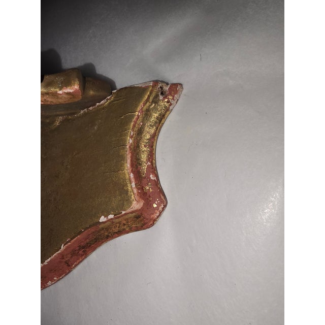 Italian Small Pair of Giltwood Italian Wall Brackets For Sale - Image 3 of 12