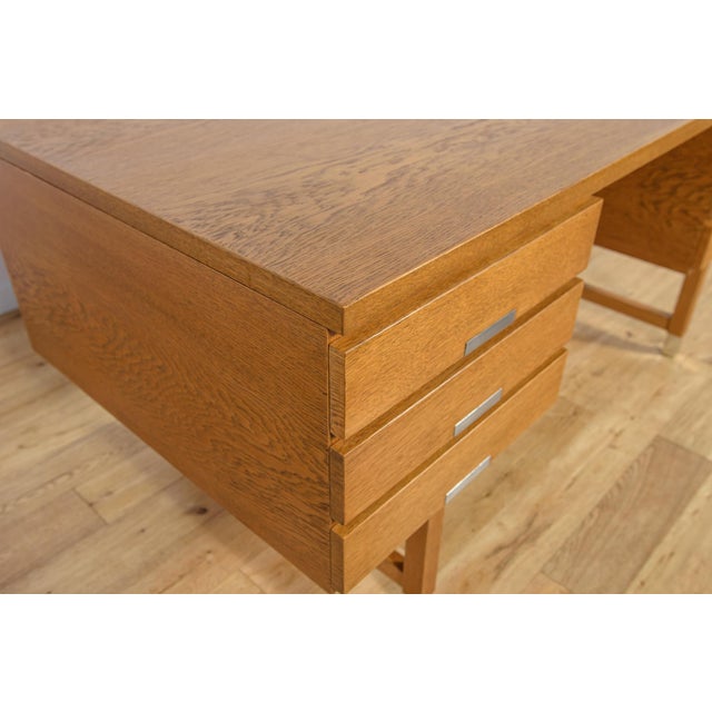 Wood Mid-Century Modern Oak Desk from Eigil Petersens Møbelfabrik, Denmark, 1970s For Sale - Image 7 of 18