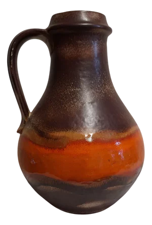 Vintage Orange-Brown Glazed Ceramic Vase from Carstens, Germany, 1970s