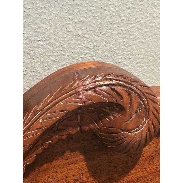 1940’s French Provincial Louis XV Style Walnut Twin Headboards With Carved Crest - A Pair For Sale - Image 12 of 12