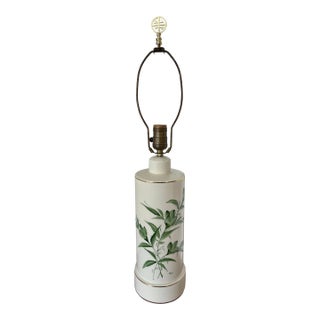 1950s Porcelain Floral Apothecary Table Lamp For Sale
