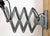 Industrial Black Enamel Scissor Wall Lamp, 1950s For Sale - Image 4 of 18
