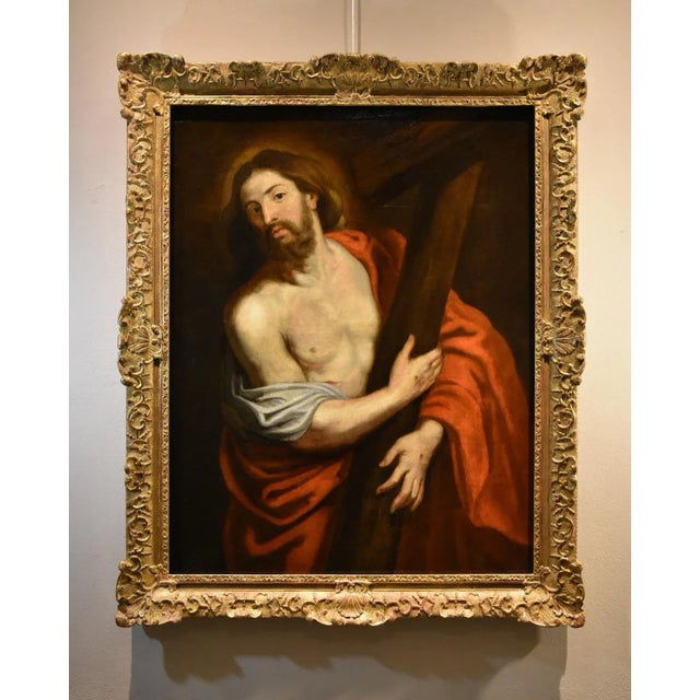 Workshop of Anthoon Van Dyck, Christ Carrying the Cross, 1650, Oil on Canvas, Framed For Sale - Image 15 of 17