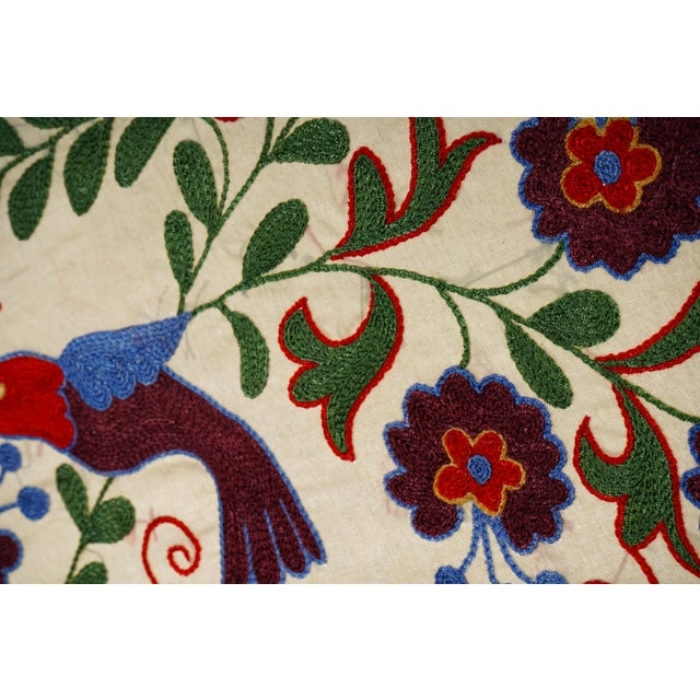 Vintage Suzani from Samarkand, circa 1900s. Dimension; 17'' x 39" inches / 44 x 98 cm / 1'4'' x 3'2'' Material: 100%...