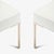 Not Yet Made - Made To Order Astor Brass Ottomans in Snow Ultrasuede by Montage, Pair For Sale - Image 5 of 6