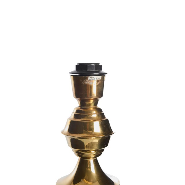 Large Brass Table Lamp by Börje Claes for Elit Ab, 1960s For Sale - Image 4 of 5
