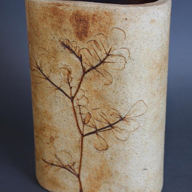 Vintage French Stoneware Vase by Raymonde Leduc, 1960s-1970s For Sale - Image 6 of 12
