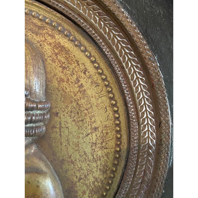 Antique Jean-Jacques Rousseau Bronze Relief Medallion Wall Plaque For Sale - Image 10 of 15