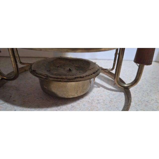 Decanter and Tumbler Set Brass Coffee Urn Dispenser With Wood Accents For Sale - Image 4 of 7