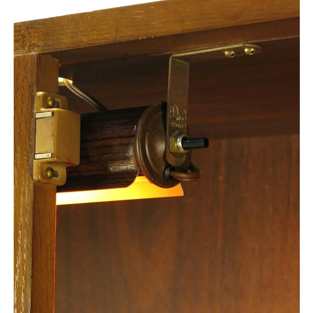 Brown Keller Colonnade-Top Walnut and Glass Tall Cabinet For Sale - Image 8 of 10